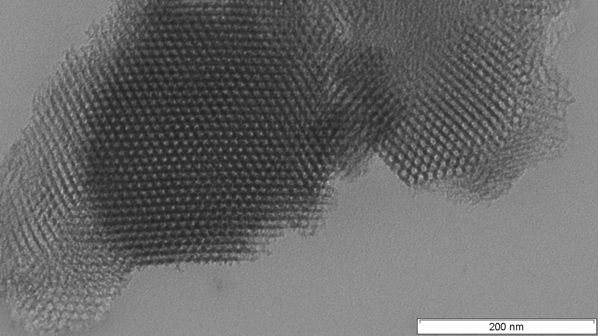 Close-up of nanoparticle structure