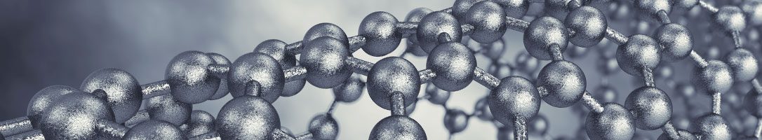 Silver molecular structure close-up